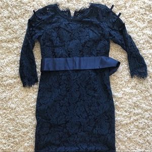 Navy blue MultiFlora lace dress